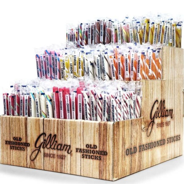 Gilliam Old Fashion Candy Sticks Cardboard Display