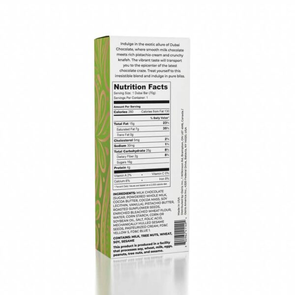 Dubai Chocolate Bar Pistachio By Oasis Treasures in New Pdq - Image 2
