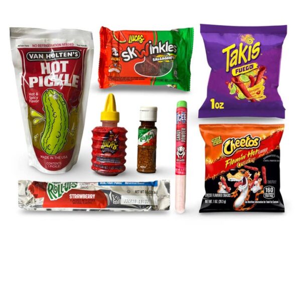 Ultimate Spicy Pickle Complete Chamoy Kit with Icee Powder, 8 Piece