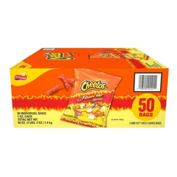 Cheetos Flamin' Hot Crunchy Snacks, 1 oz., 50CT - Image 2