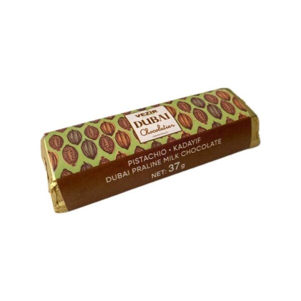 Pistachio Praline Dubai Chocolate Bar – Crispy & Nutty Delight 37gr - Image 4