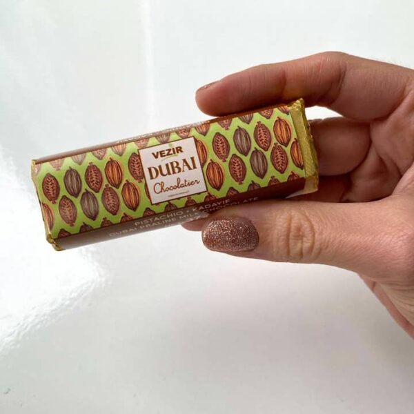 Pistachio Praline Dubai Chocolate Bar – Crispy & Nutty Delight 37gr - Image 5