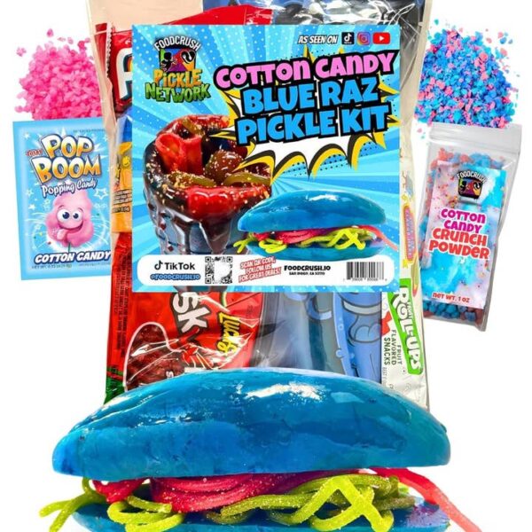 30 Pack Blue Raspberry Pickle Pouch Kits Case- Food Crush - Image 4