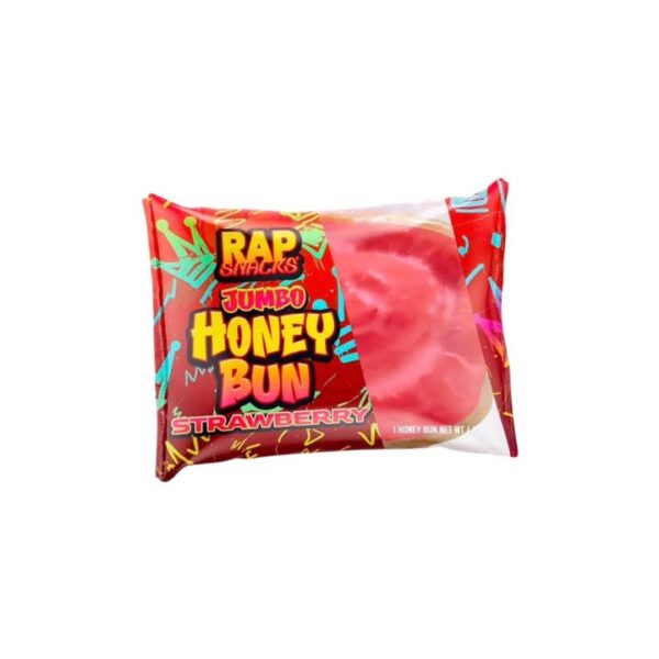 Rap Snacks Jumbo Strawberry Iced Honey Bun ( 12 Count )