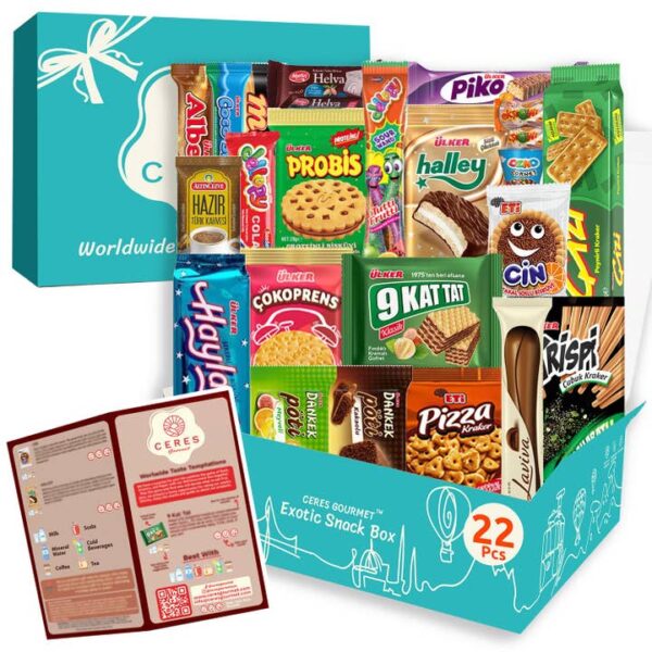 International Exotic Snack Box Variety Pack, 22 Count Premium Foreign Rare Snack Food Gifts, Mystery Box of Snacks, European Snacks For Adults and Kids - Image 2
