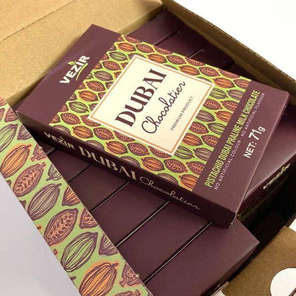 Pistachio Praline Dubai Chocolate Bar – Crispy & Nutty Delight 71gr